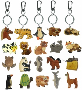 5001M: Animal Keyrings - Medium - 25+ Designs (Pack Size 72) Price Breaks Available